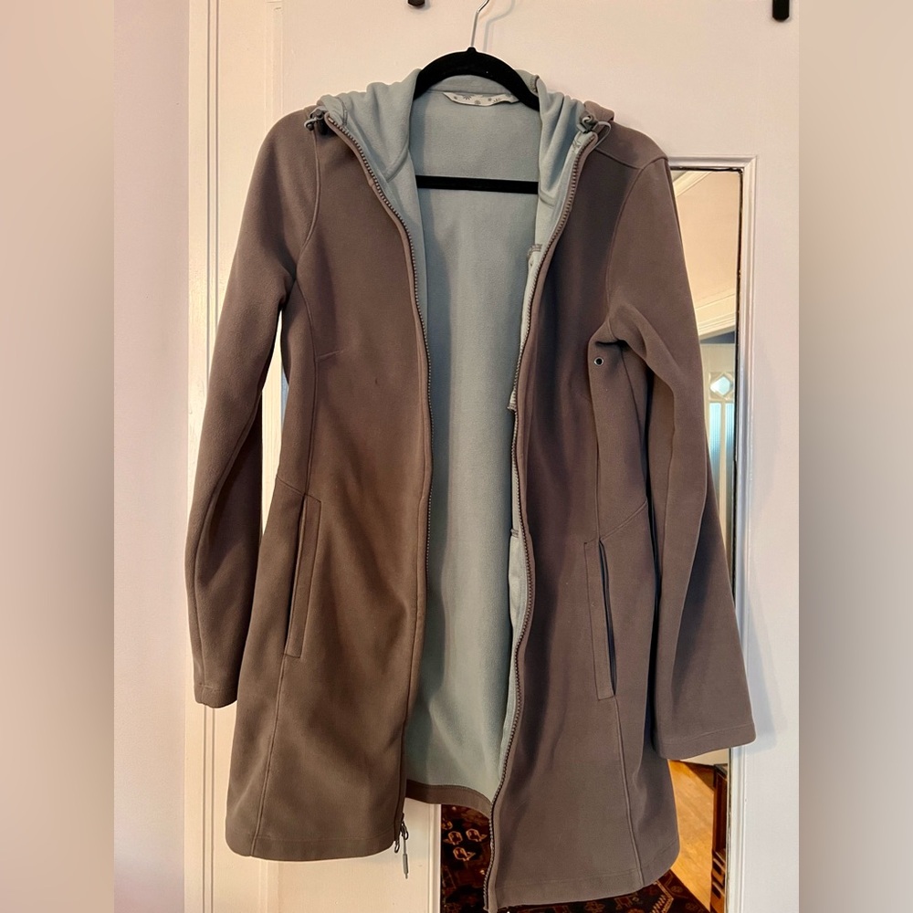 Athleta fleece hooded jacket, exc cond, M
